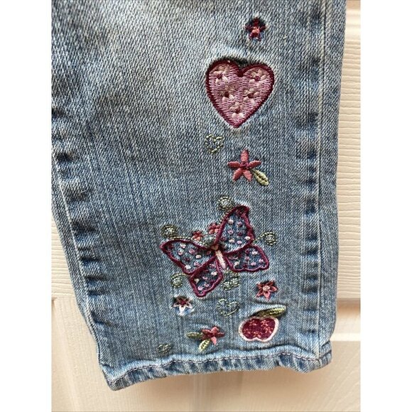 g LEVI'S casual blue embroidered jeans sz 5 - Picture 2 of 3